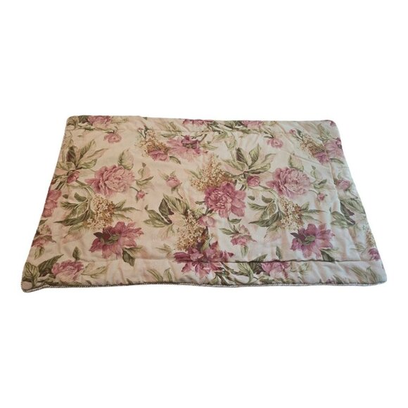 Croscill Home Floral Reversible Quilted King Pillow Sham Pavilion - Picture 1 of 4
